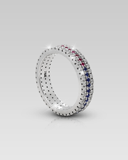 Banda Triple con Rubí y Zafiro