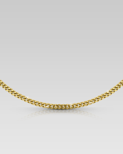 Cadena con tejido cubano plana