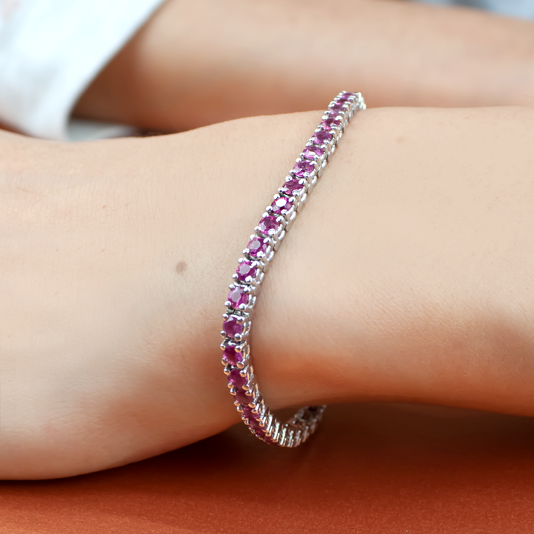 Pulsera Riviere Zafiro Rosados