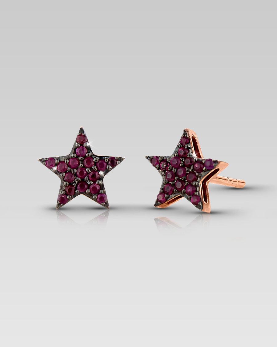 Zarcillos Rubí Star