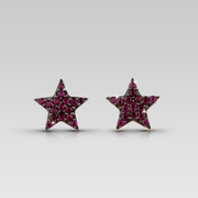 Zarcillos Rubí Star