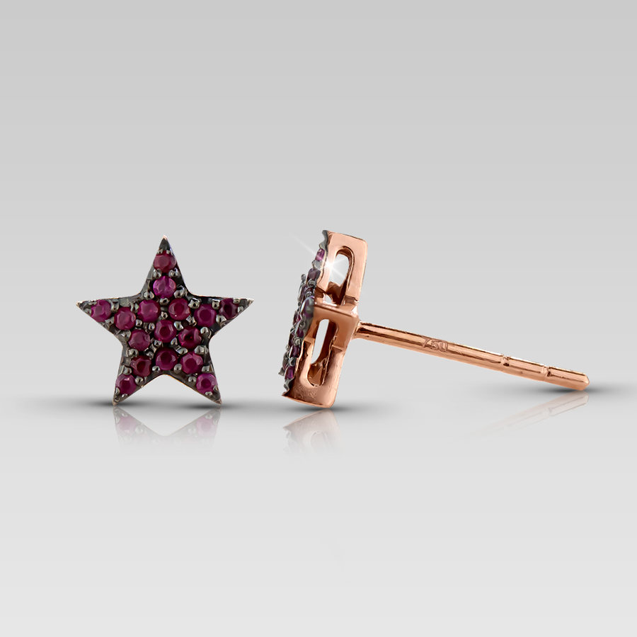 Zarcillos Rubí Star