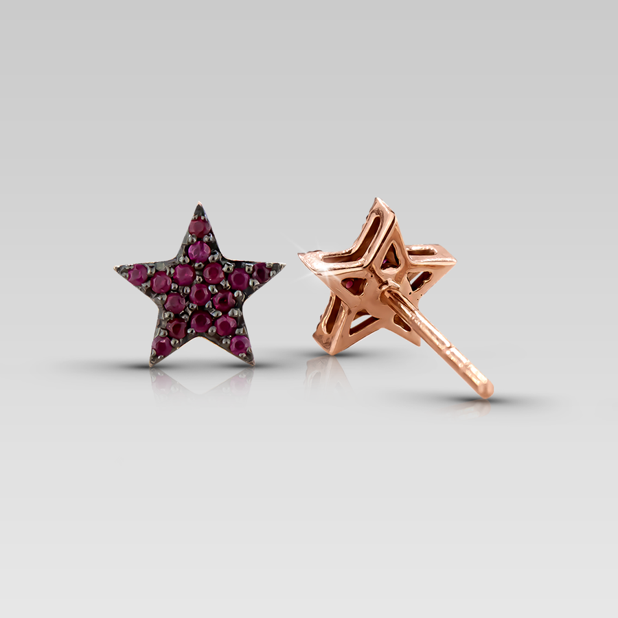 Zarcillos Rubí Star