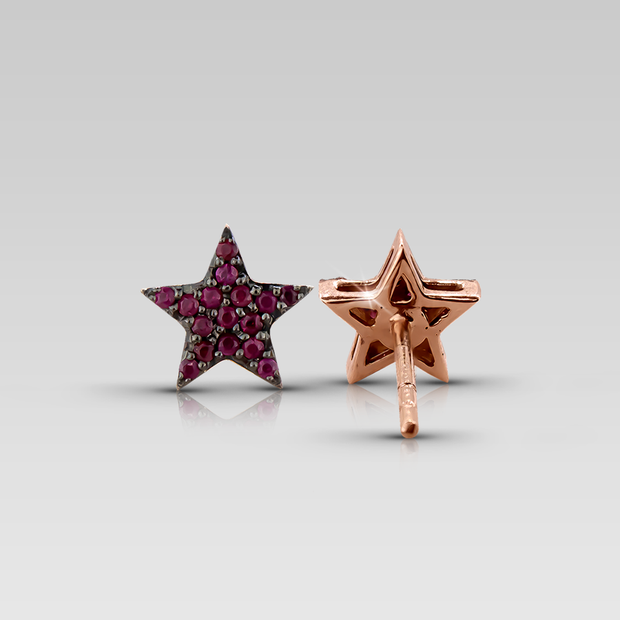 Zarcillos Rubí Star