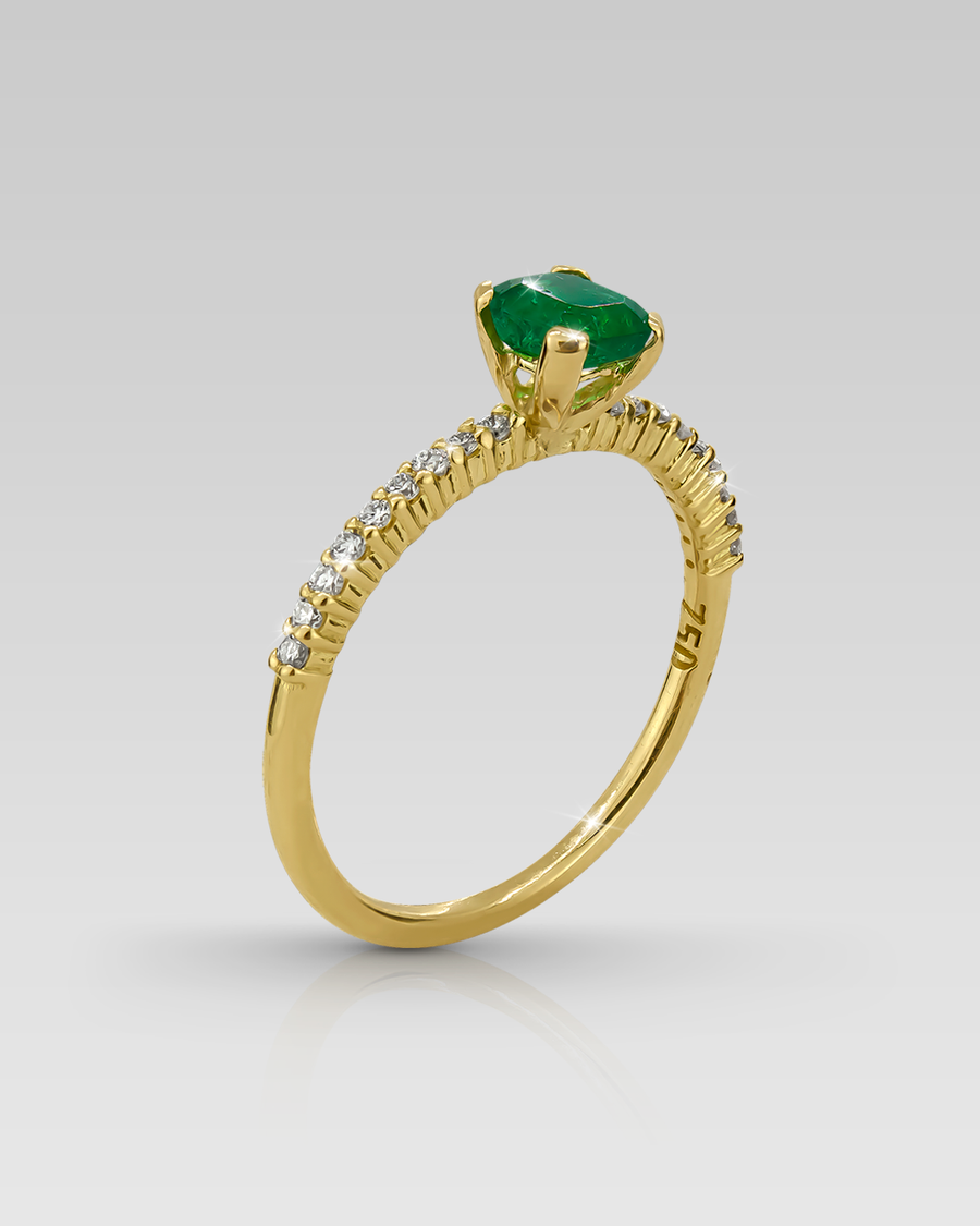 Anillo de compromiso JOK con esmeralda