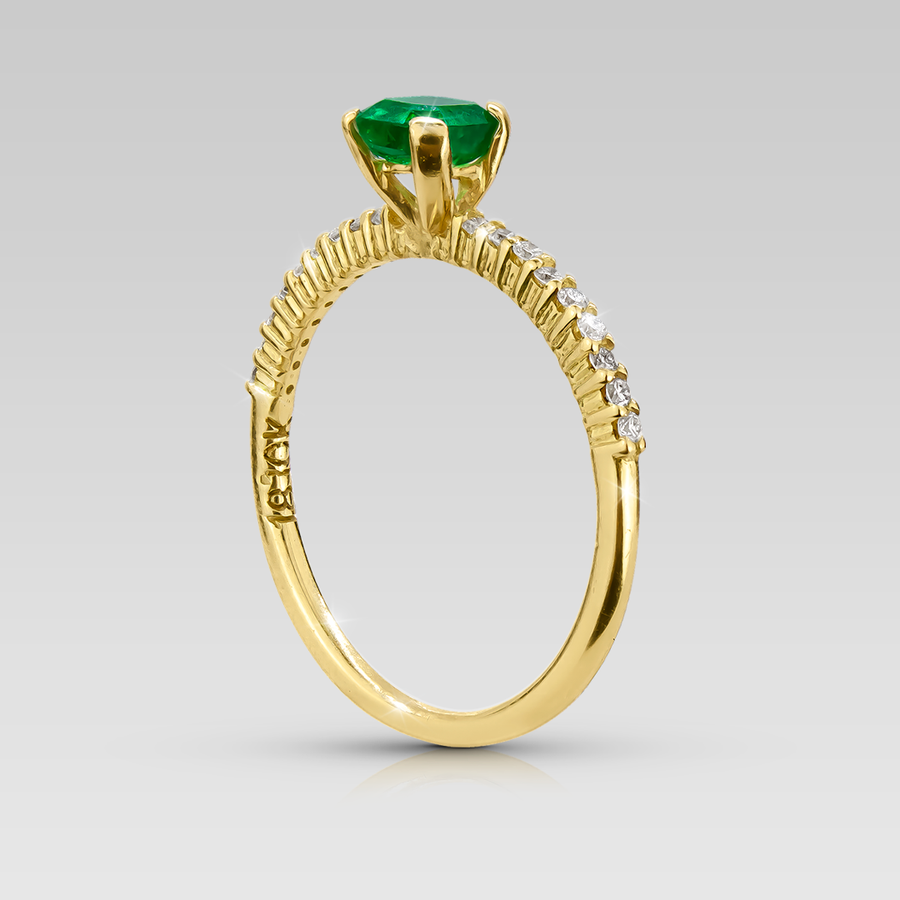 Anillo de compromiso JOK con esmeralda