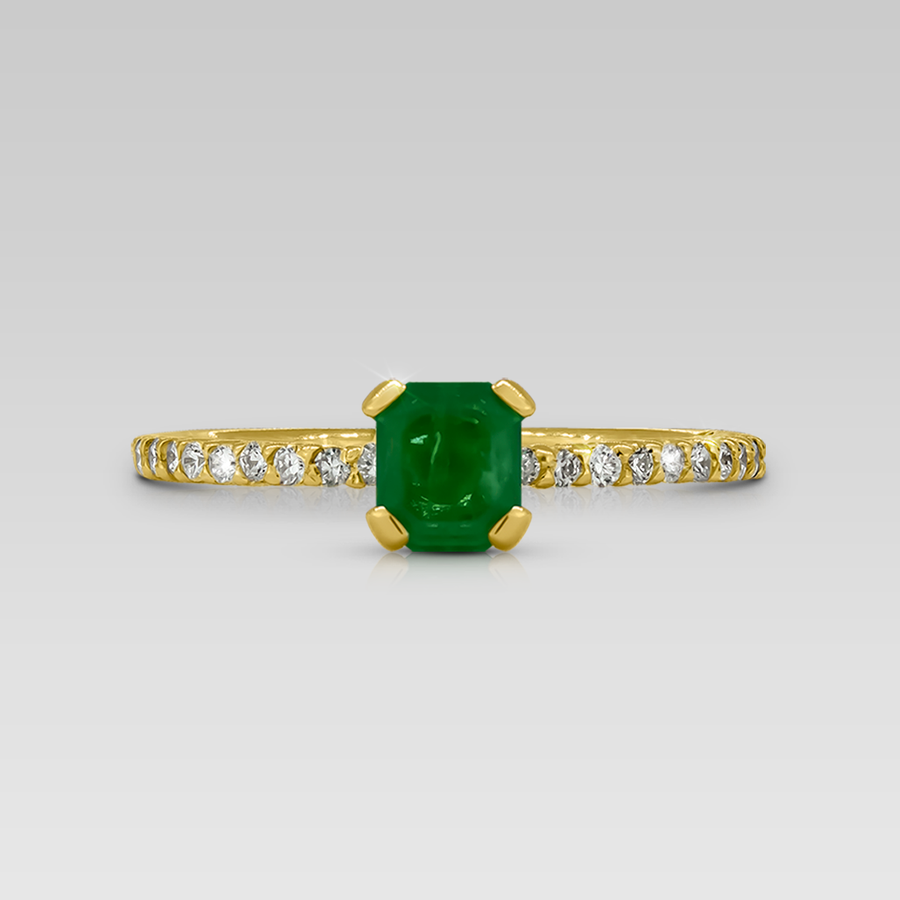 Anillo de compromiso JOK con esmeralda