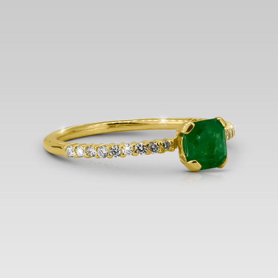 Anillo de compromiso JOK con esmeralda