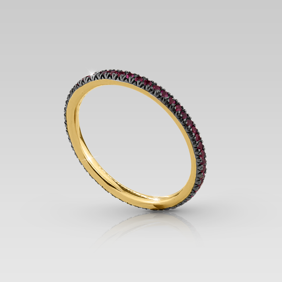 Anillo Black con Rubí