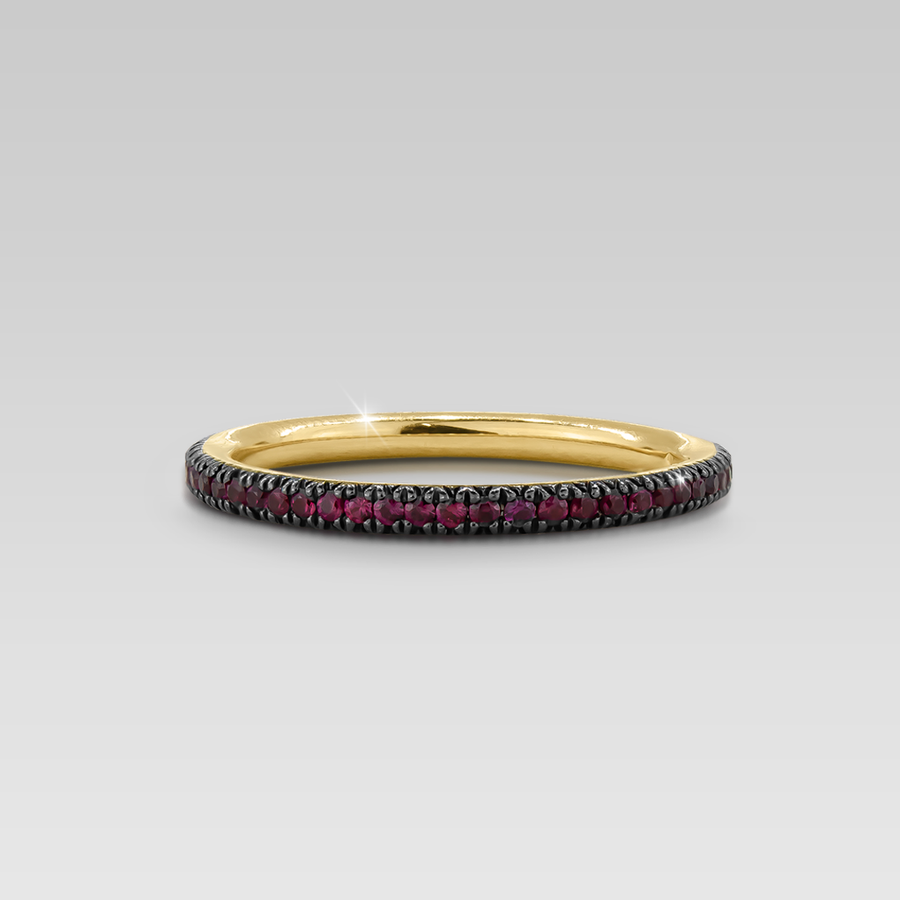 Anillo Black con Rubí