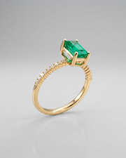 Anillo de compromiso JOK esmeralda