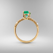 Anillo de compromiso JOK esmeralda