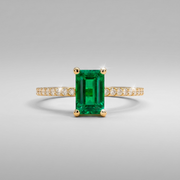 Anillo de compromiso JOK esmeralda