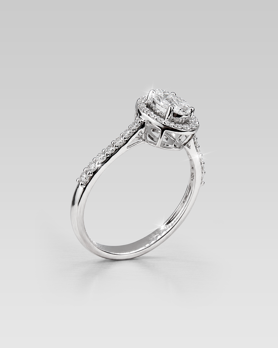 Anillo de Compromiso Oval Napolitano