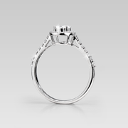 Anillo de Compromiso Oval Napolitano
