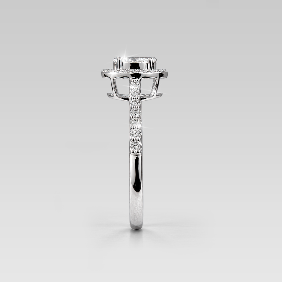 Anillo de Compromiso Oval Napolitano
