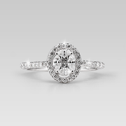 Anillo de Compromiso Oval Napolitano
