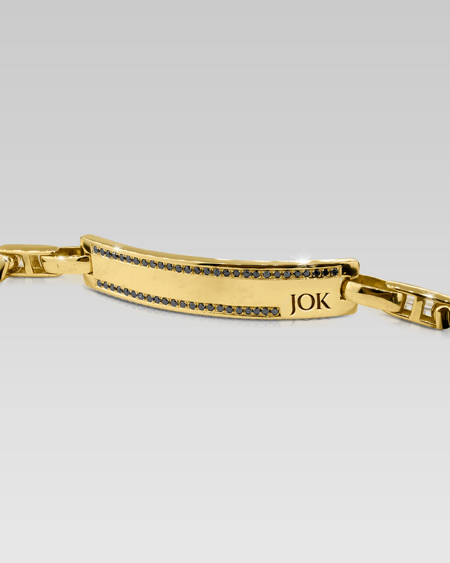 Pulsera con brillantes negros