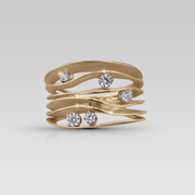 Anillo Dune Orange Apricot • 5 Brillantes
