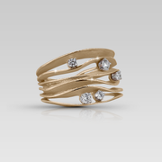 Anillo Dune Orange Apricot • 5 Brillantes