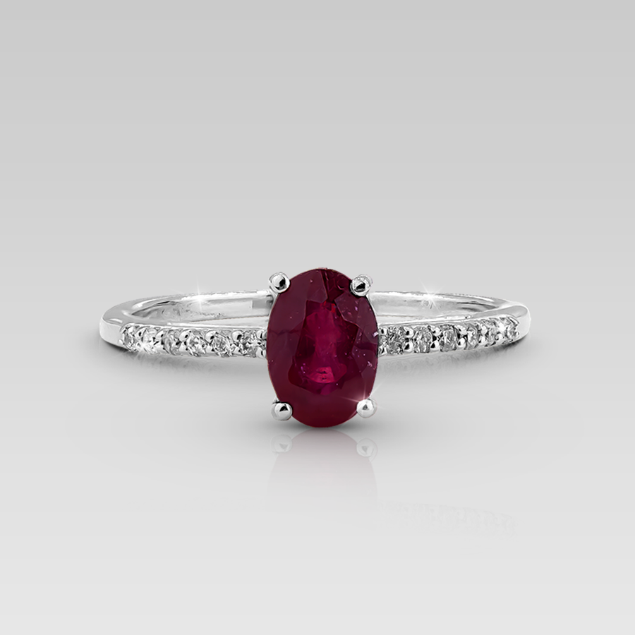 Anillo de Compromiso Rubino