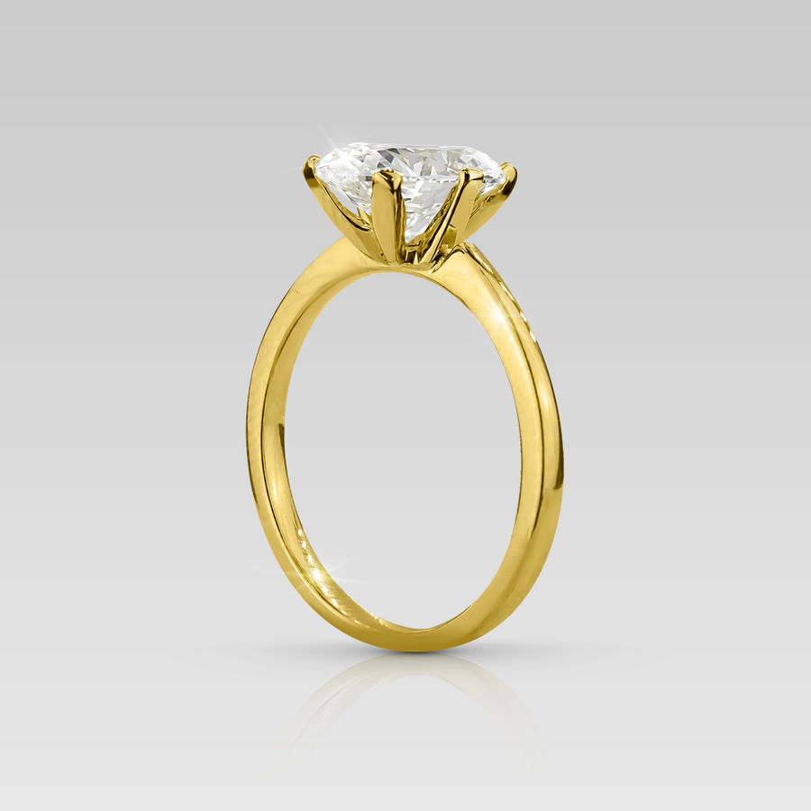 Anillo Solitario Adamant Oval 6 uñas