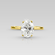 Anillo Solitario Adamant Oval 6 uñas
