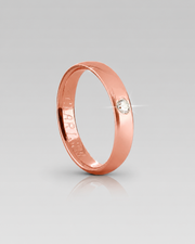 Alianza Plana oro rosa