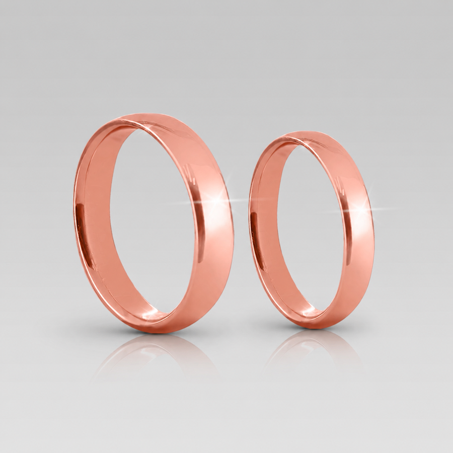 Alianza Plana oro rosa
