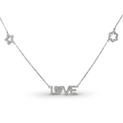 Cadena Love con Estrella y Flor
