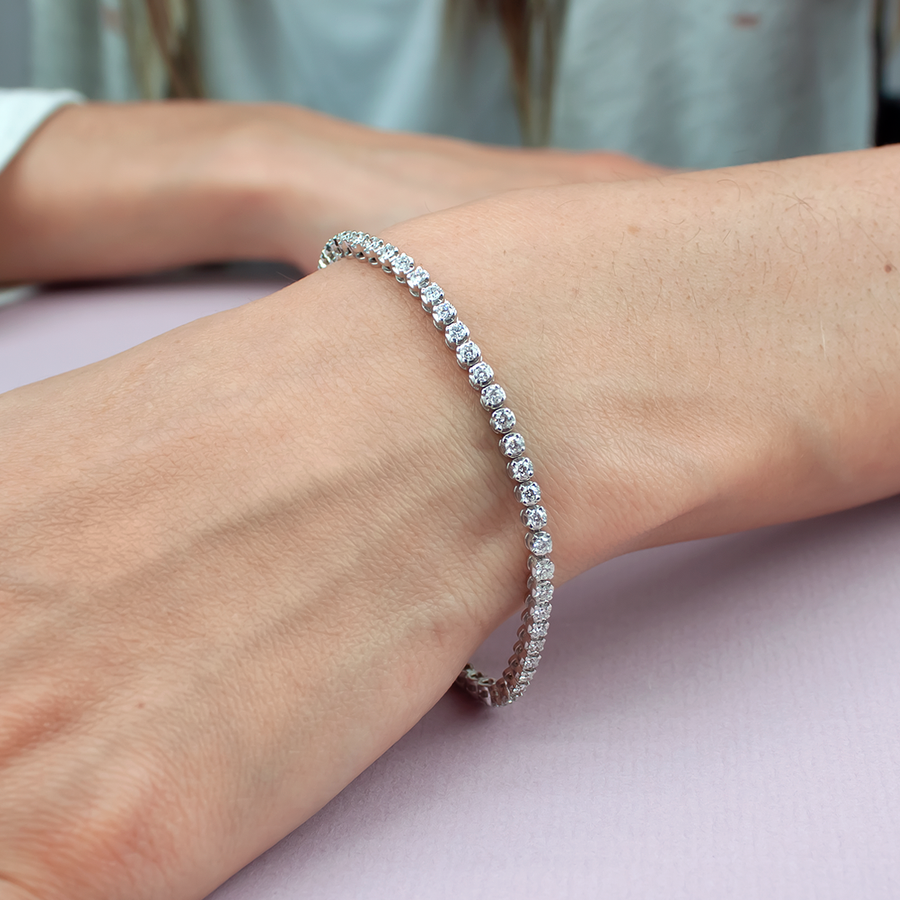 Pulsera Riviere Oro Blanco